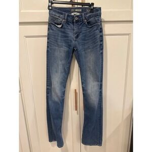 BKE Aiden Bootleg Jeans Mens 28L Medium Wash Denim Pants casual read